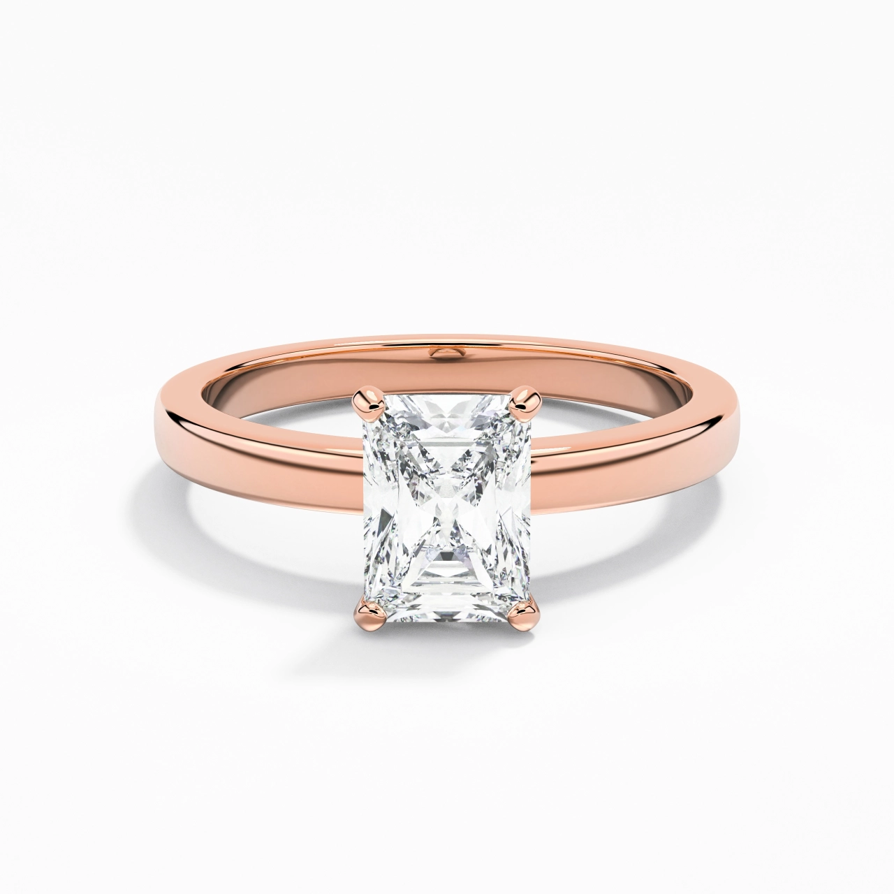 1.50ct 1.00ct Moissanite Cubic Zirconia Engagement Ring 925 Sterling Silver
