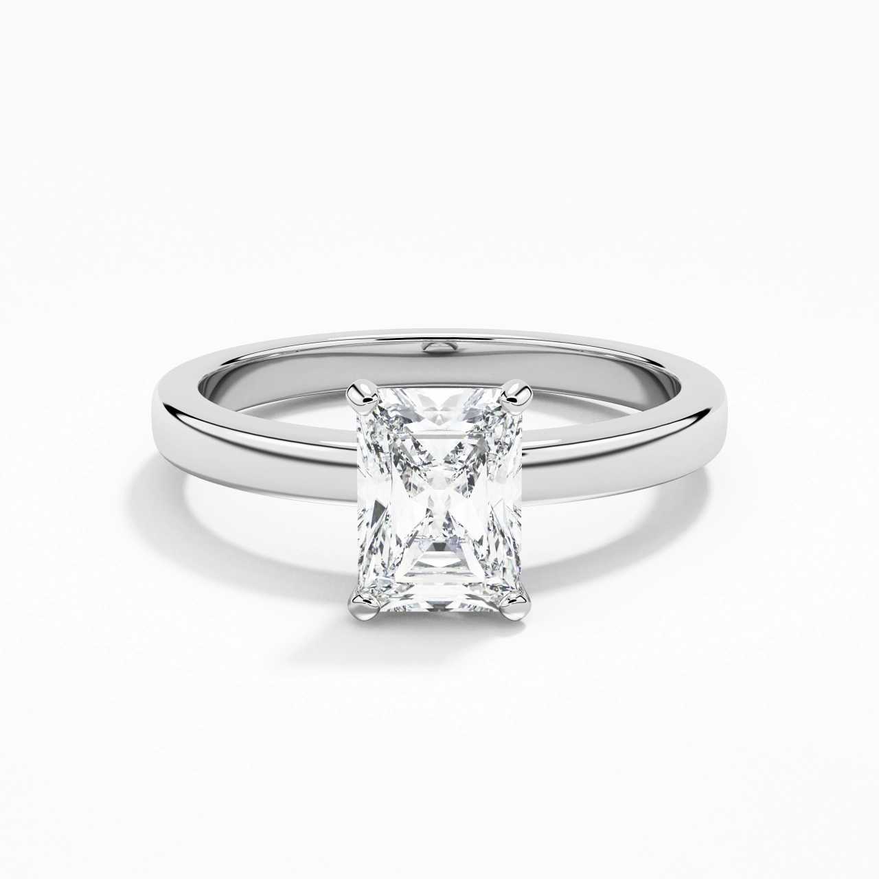1.50ct 1.00ct Moissanite Cubic Zirconia Engagement Ring 925 Sterling Silver
