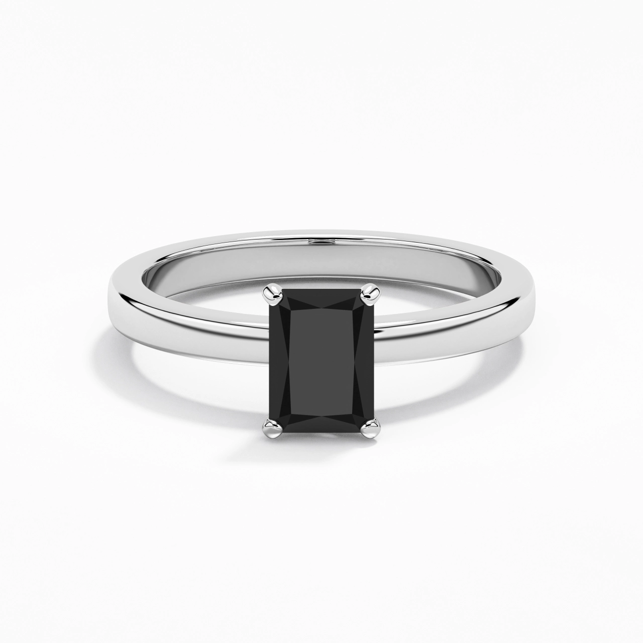 1.50ct 1.00ct Moissanite Zircon cubique Bague de fiançailles Argent sterling 925