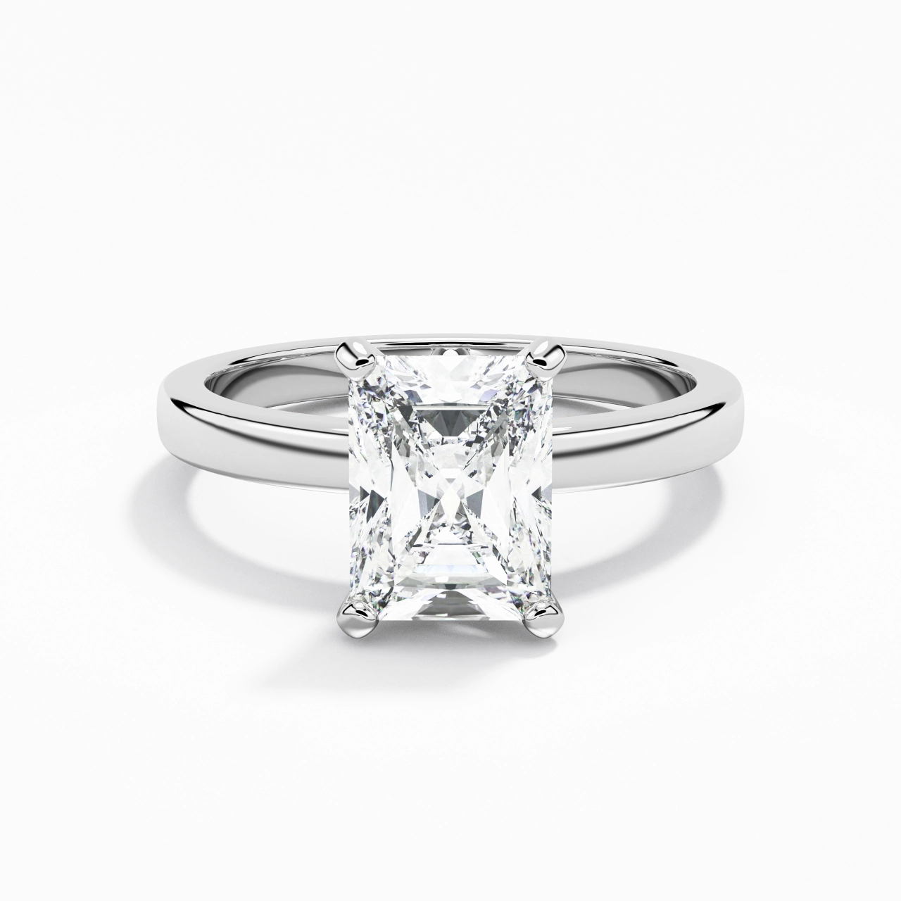 1.50ct 2.00ct Moissanite Moissanite Engagement Ring 14K White Gold