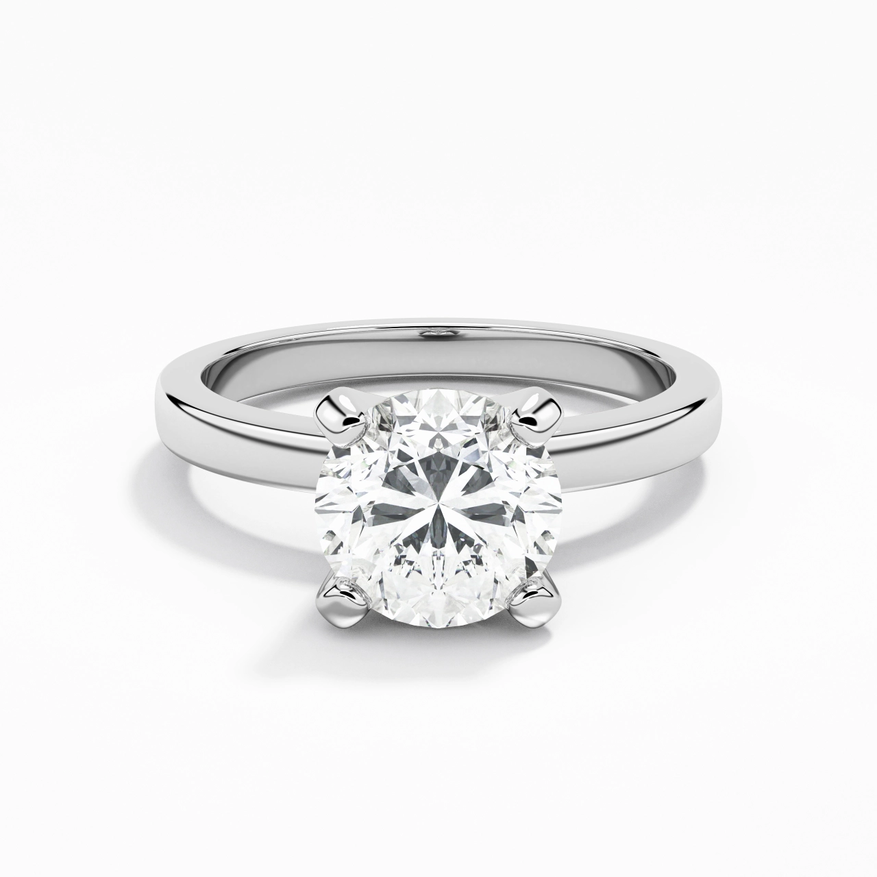 1.50ct Moissanite Engagement Ring 14K White Gold