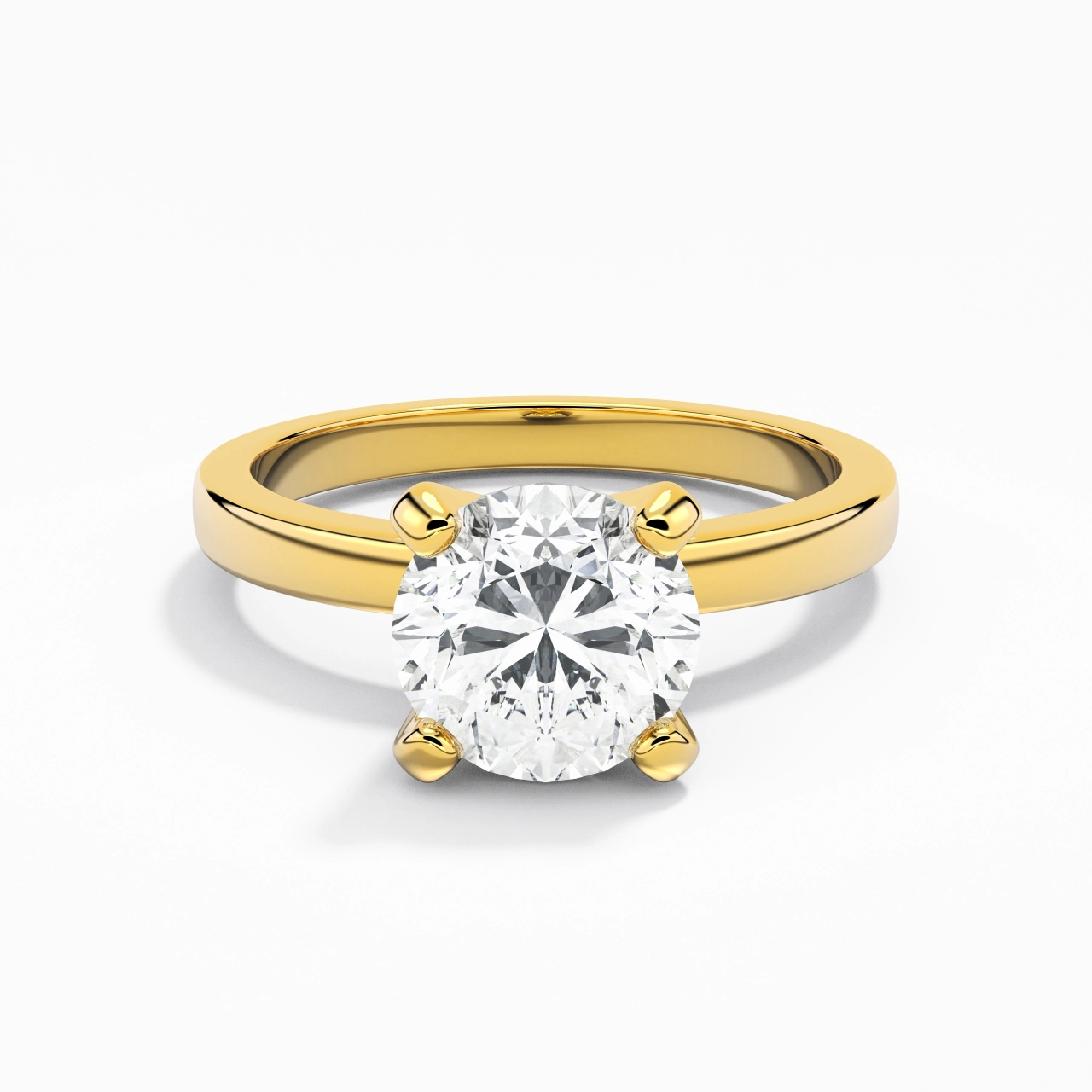 1.50ct Moissanite Engagement Ring 14K Gold