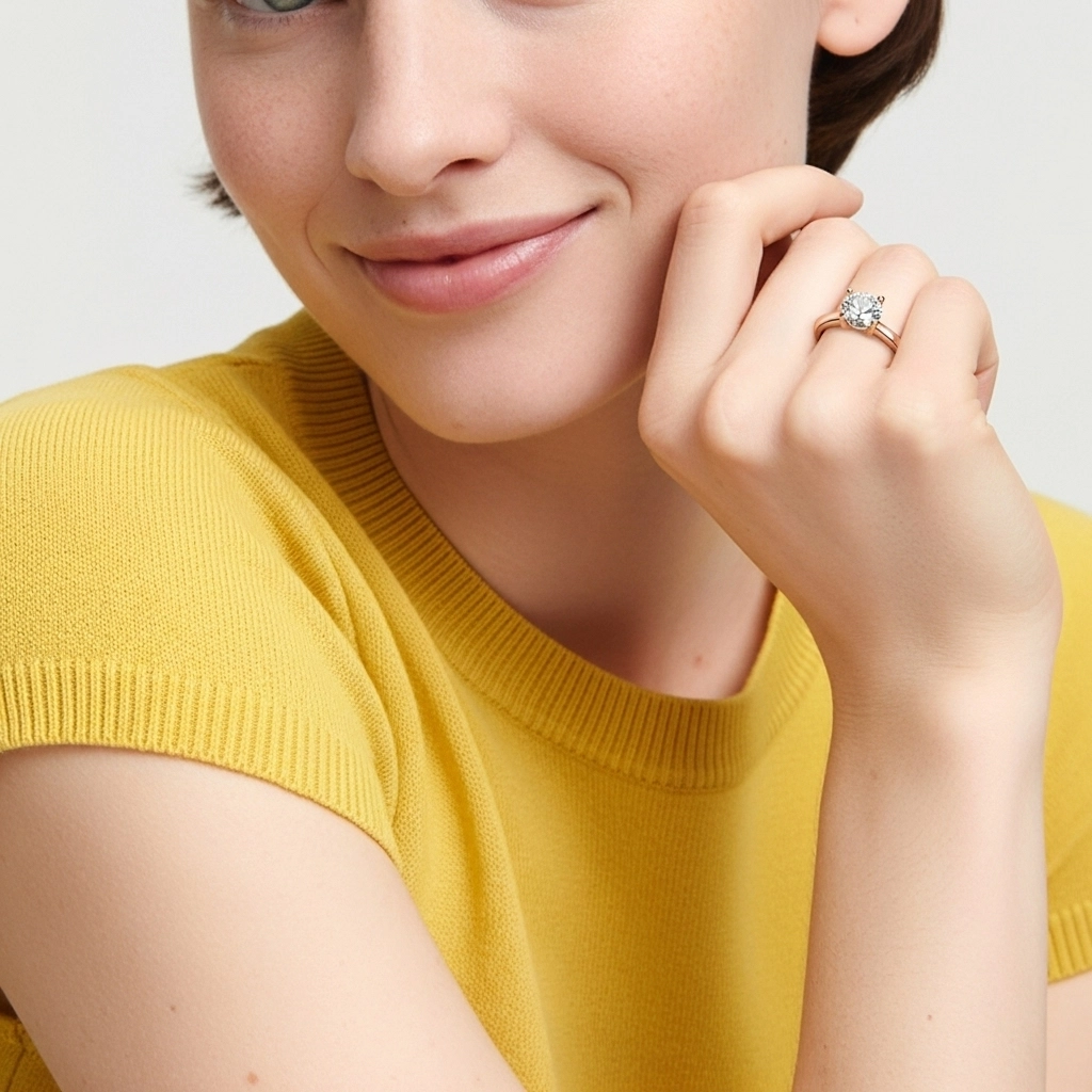 2.00ct Moissanite Engagement Ring 925 Sterling Silver