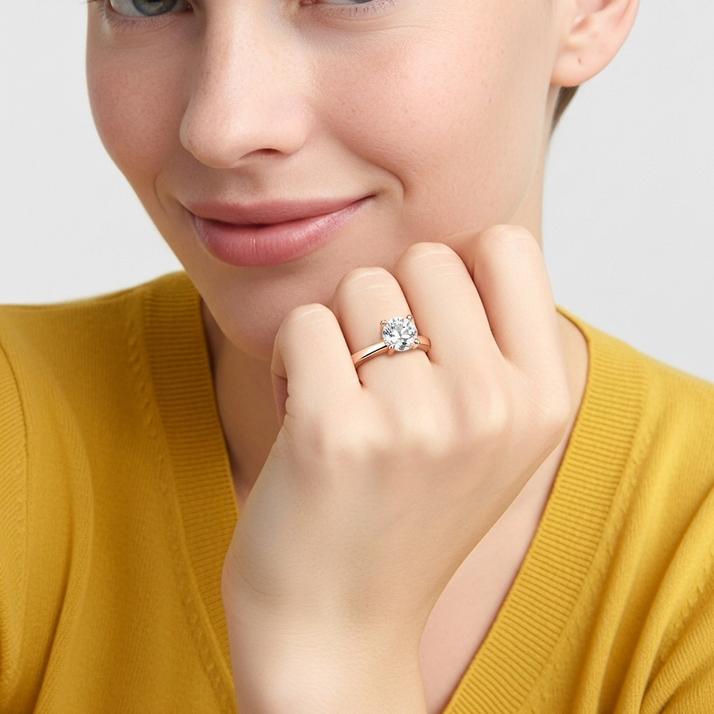 2.00ct Moissanite Engagement Ring 925 Sterling Silver