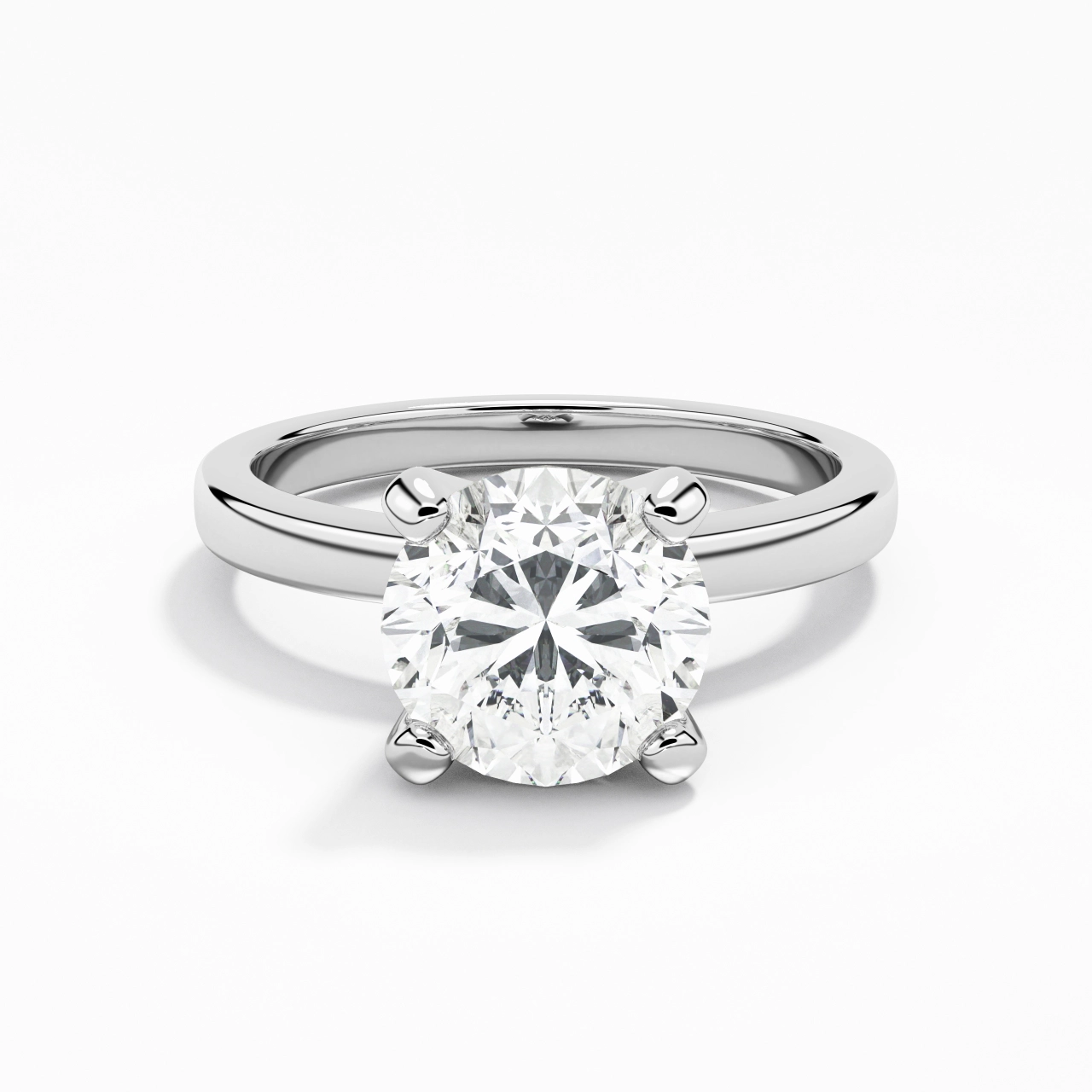 2.00ct Moissanite Engagement Ring Platinum