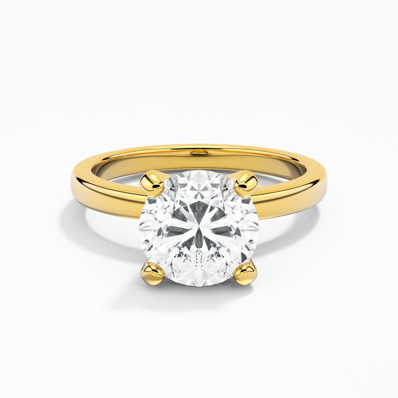 2.00ct Moissanite Engagement Ring 18K Gold