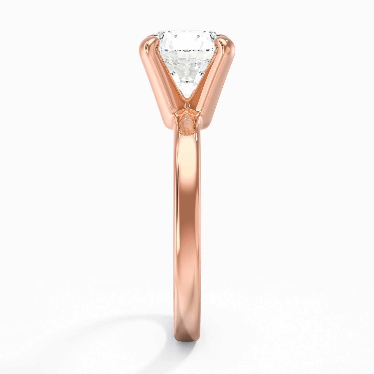 2.00ct Moissanite Engagement Ring 14K Rose Gold