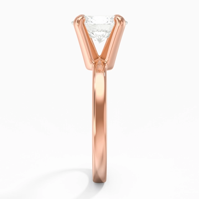 2.00ct Moissanite Engagement Ring 14K Rose Gold