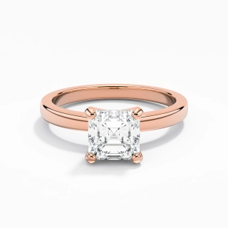 1.00ct Moissanite Engagement Ring 14K Rose Gold