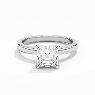 1.00ct Moissanite Engagement Ring 14K White Gold