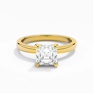 1.00ct Moissanite Engagement Ring 18K Gold