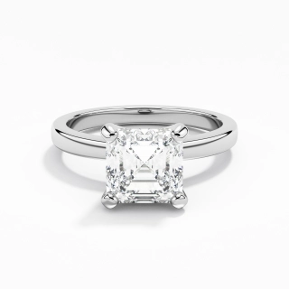 2.00ct Moissanite Engagement Ring 18K White Gold