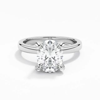 2.00ct Moissanite Engagement Ring 14K White Gold