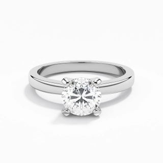 1.00ct Moissanite Engagement Ring 14K White Gold