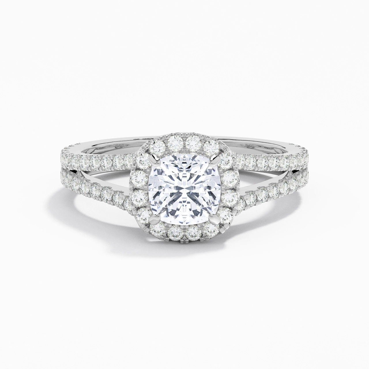 Glory Cushion 1.00ct Moissanite Engagement Ring