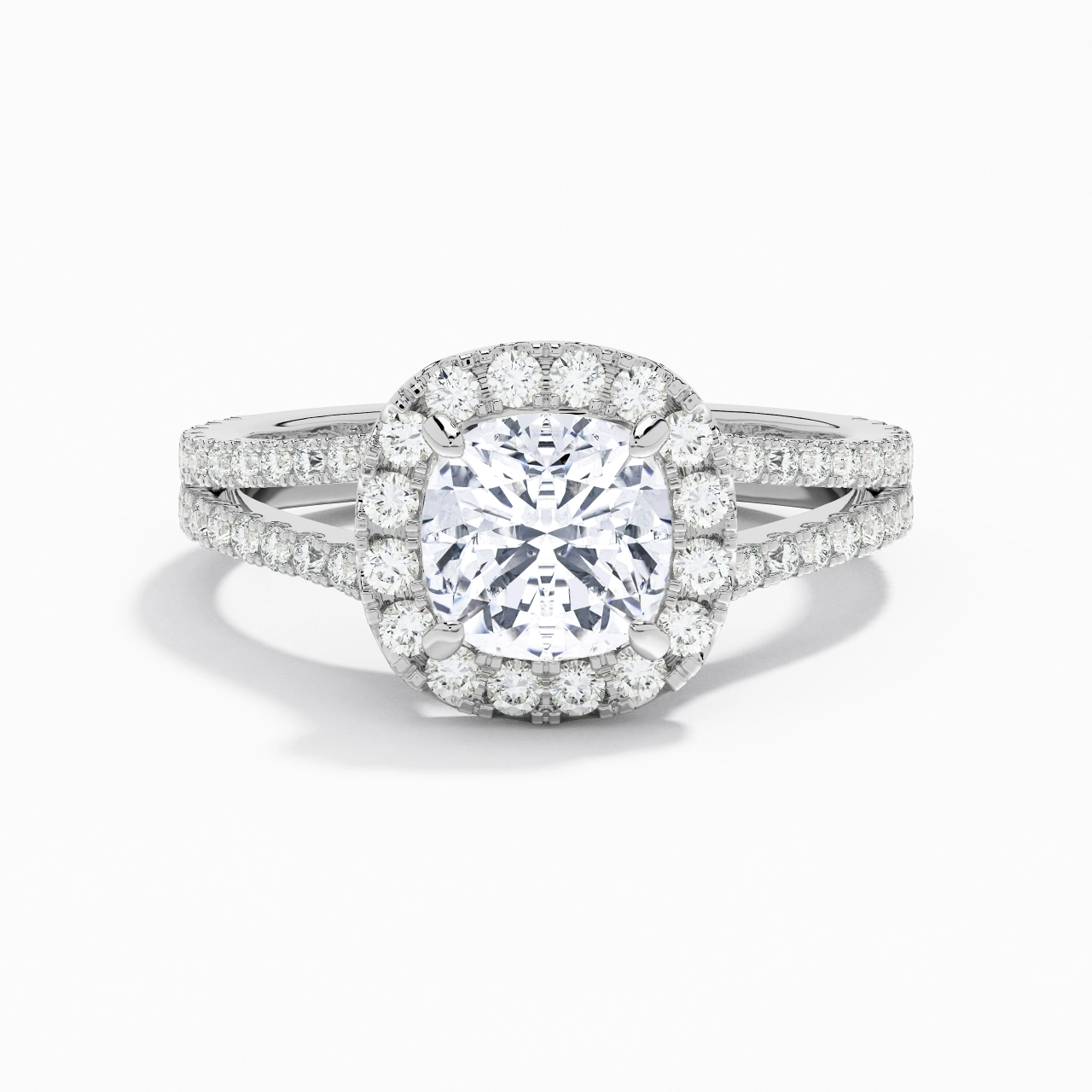 Glory Cushion 2.00ct Moissanite Engagement Ring