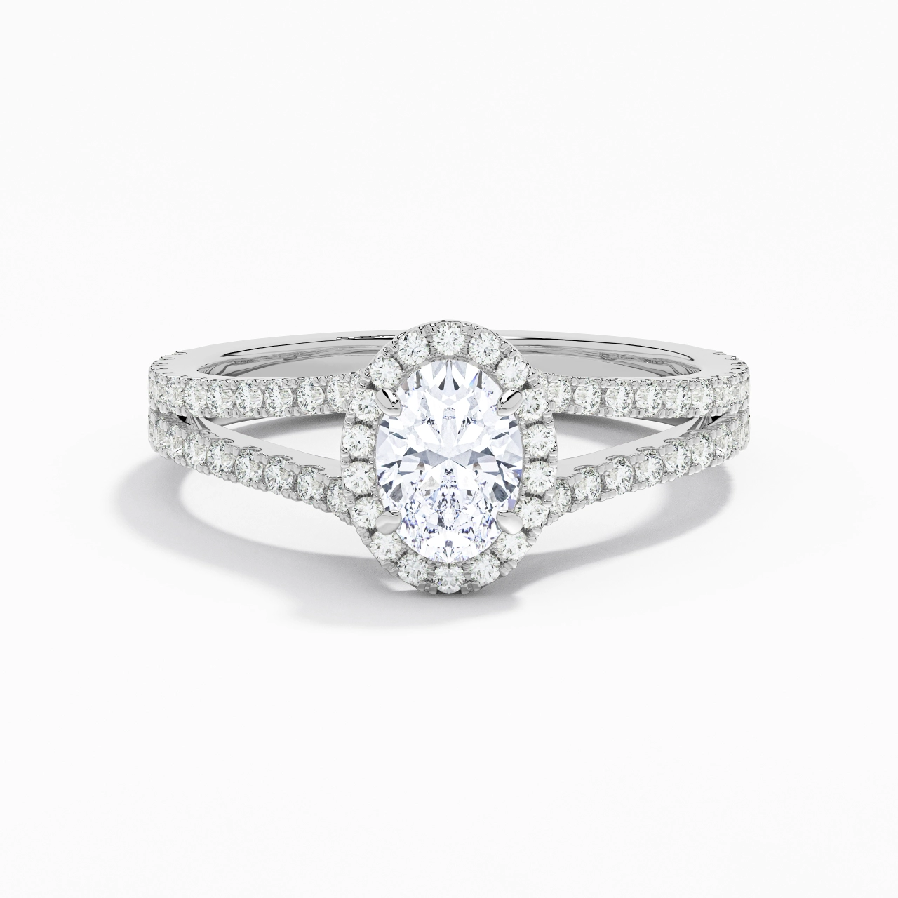 Glory Oval 1.00ct Moissanite Engagement Ring