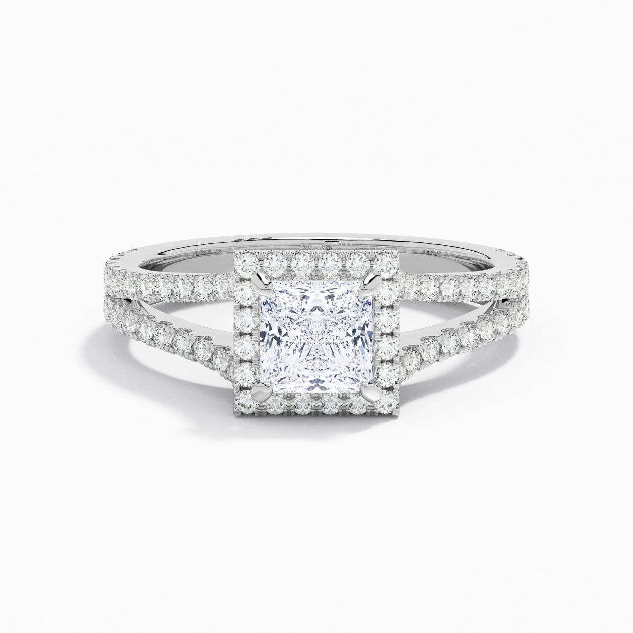 Glory Princess 1.00ct Moissanite Engagement Ring