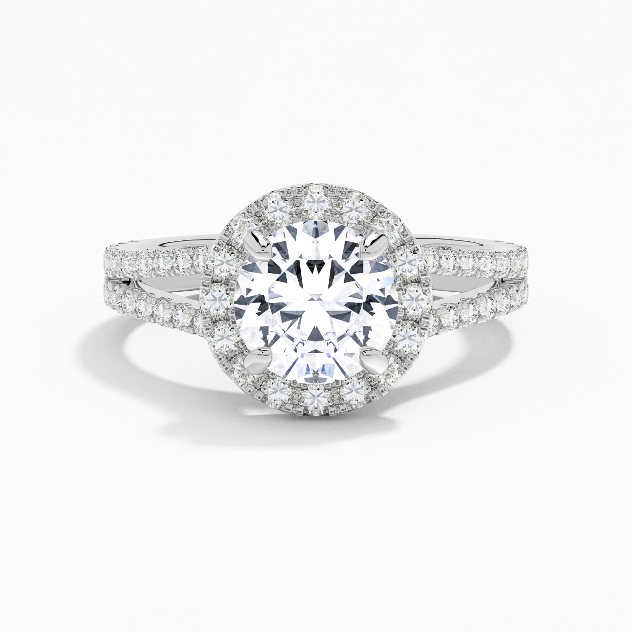 Glory Round 2.00ct Moissanite Engagement Ring