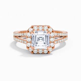 Glory Asscher 2.00ct Moissanite Engagement Ring