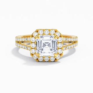 Glorieux Asscher 2.00ct Moissanite Bague de fiançailles