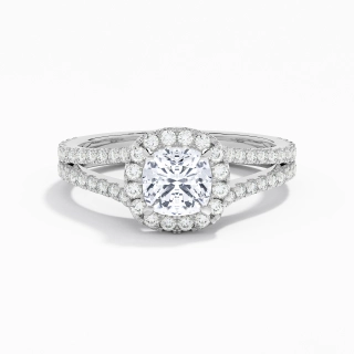 Glory Cushion 1.00ct Moissanite Engagement Ring