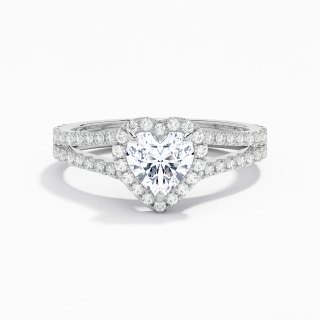 Glorieux Cœur 1.00ct Moissanite Bague de fiançailles