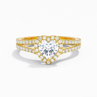 Glorieux Cœur 1.00ct Moissanite Bague de fiançailles