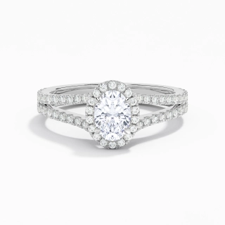 Glory Oval 1.00ct Moissanite Engagement Ring