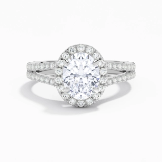 Glory Oval 2.00ct Moissanite Engagement Ring