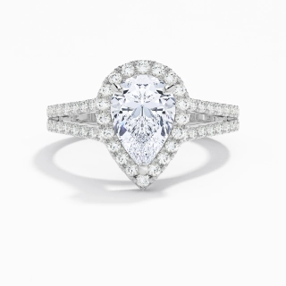 Glory Pear 2.00ct Moissanite Engagement Ring