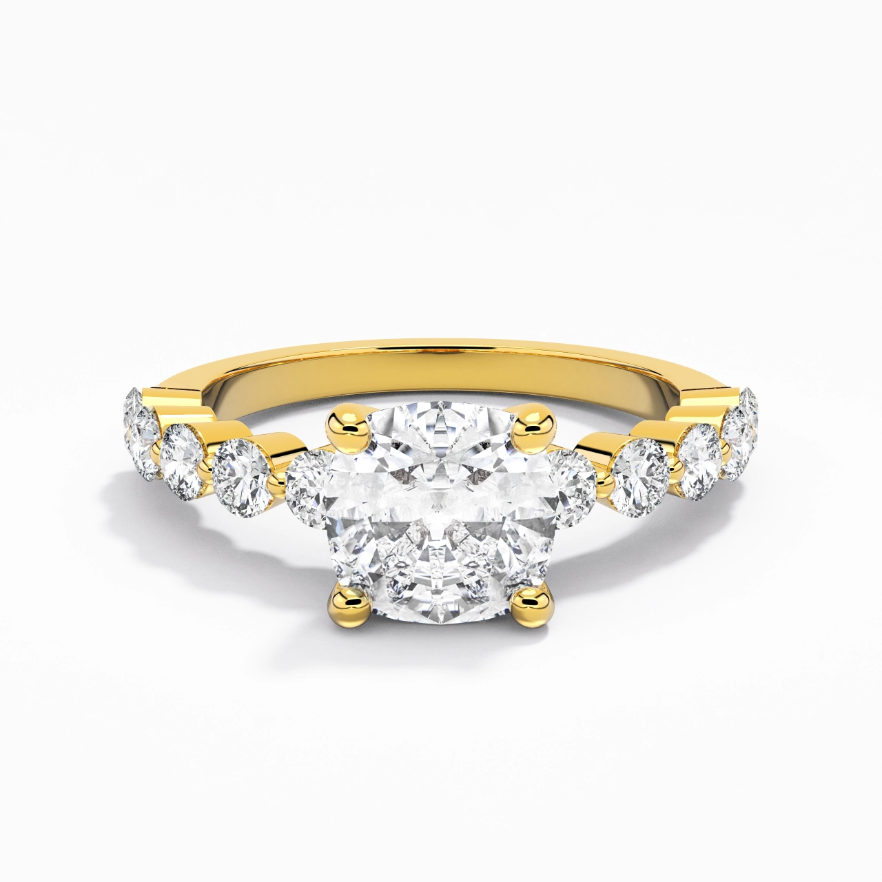 Classic Cushion 2.00ct Moissanite Engagement Ring