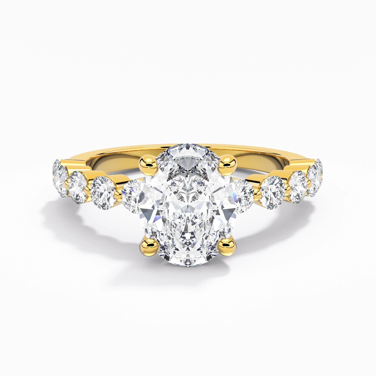 Classic Oval 2.00ct Moissanite Engagement Ring