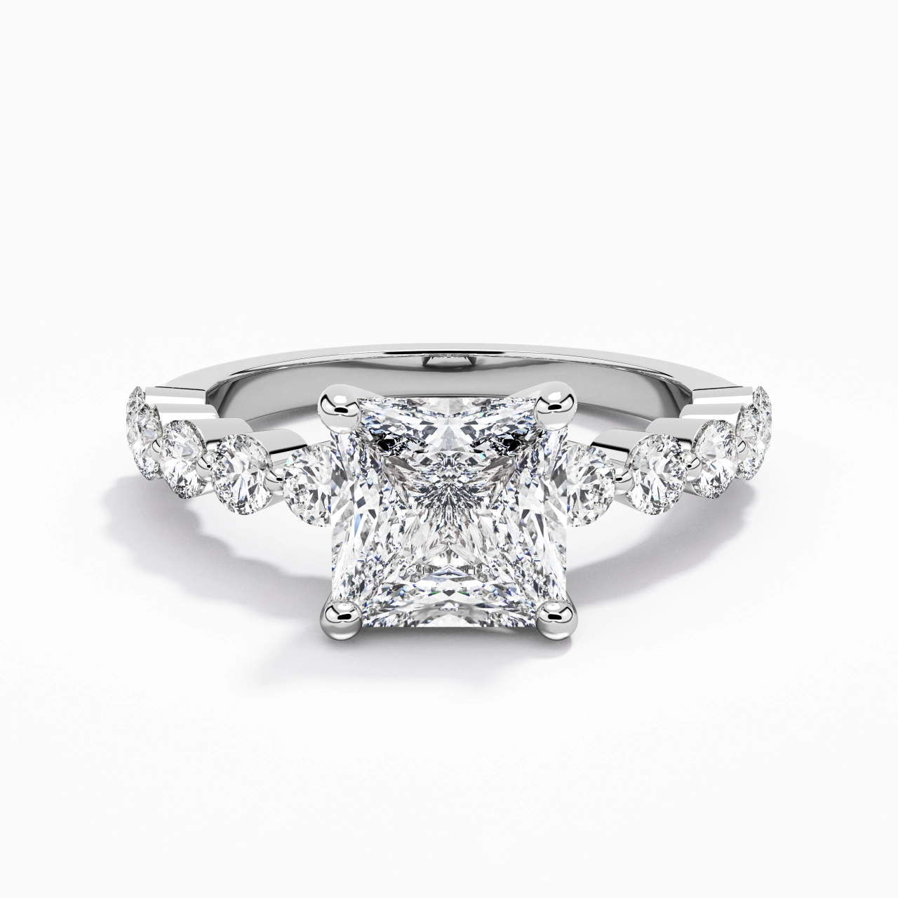 Classic Princess 2.00ct Moissanite Engagement Ring