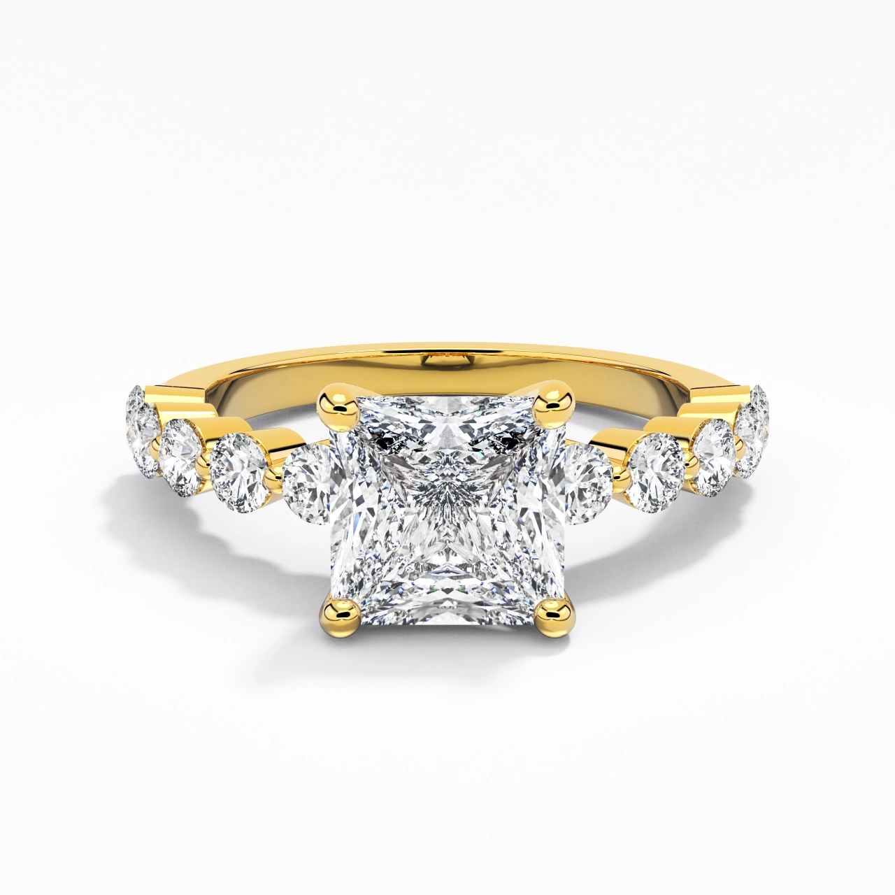 Classic Princess 2.00ct Moissanite Engagement Ring