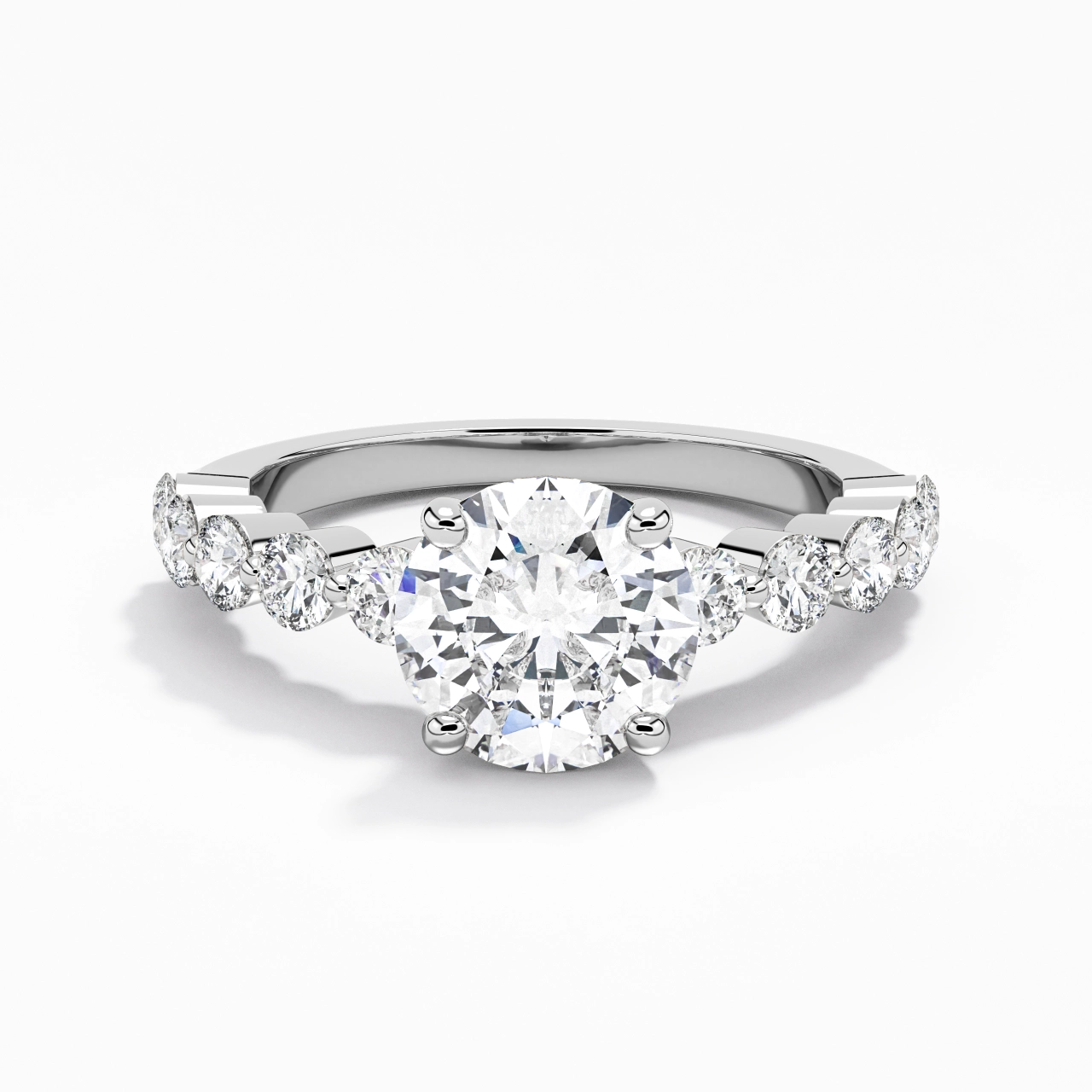 Classic Round 1.50ct Moissanite Engagement Ring