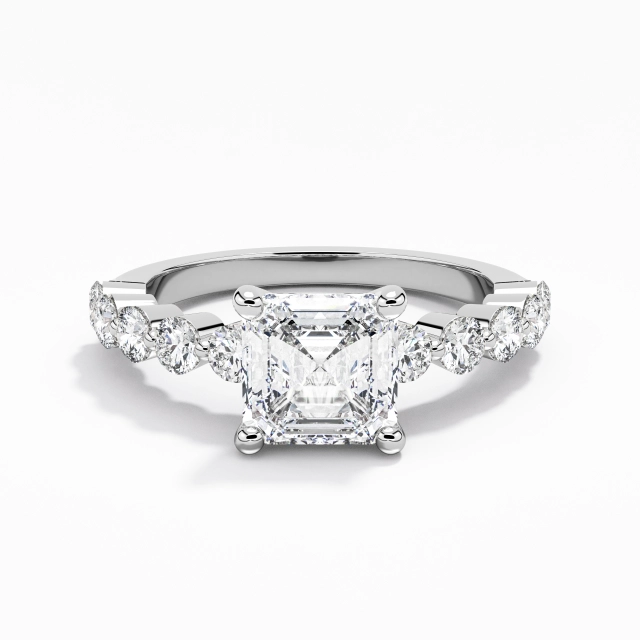 Classic Asscher 1.50ct Moissanite Engagement Ring