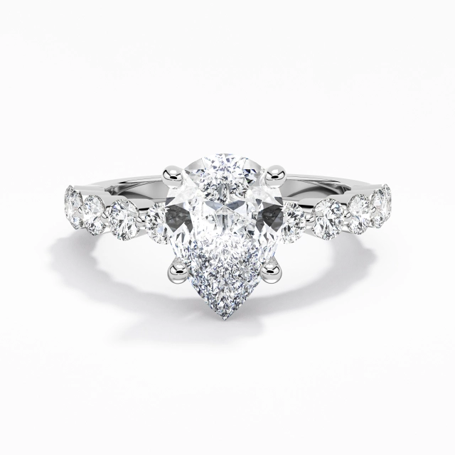 Classic Pear 2.00ct Moissanite Engagement Ring