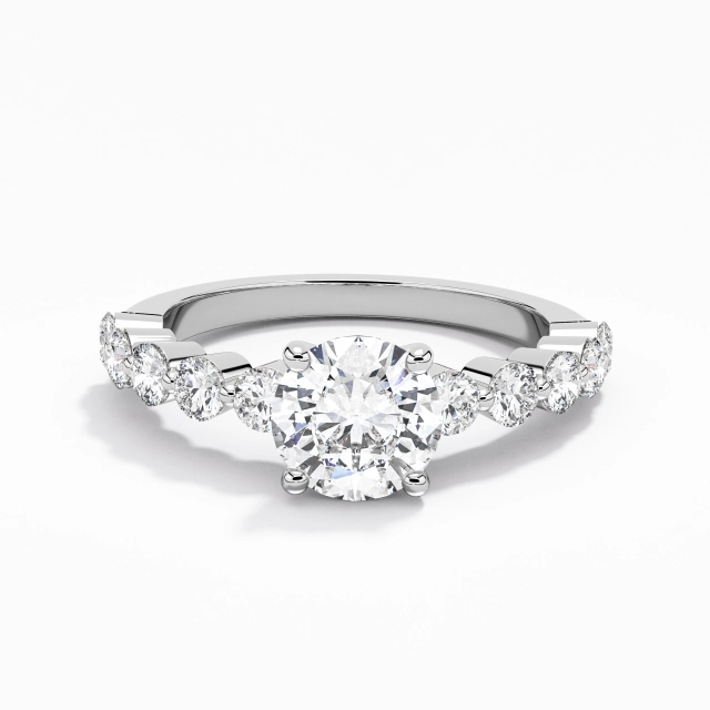 Classic Round 1.00ct Moissanite Engagement Ring