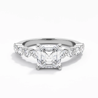 Classique Asscher 1.50ct Moissanite Bague de fiançailles