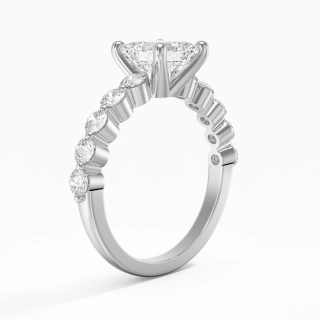 Classique Asscher 1.50ct Moissanite Bague de fiançailles