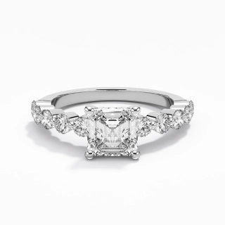 Classic Asscher 1.00ct Moissanite Engagement Ring