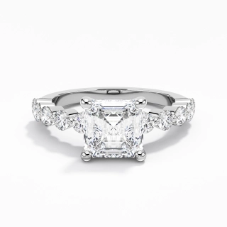 Classic Asscher 2.00ct Moissanite Engagement Ring