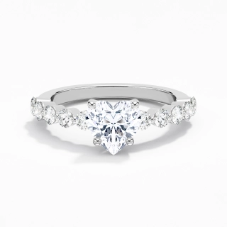 Classic Heart 1.50ct Moissanite Engagement Ring