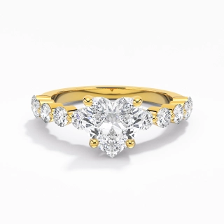 Classique Cœur 1.50ct Moissanite Bague de fiançailles