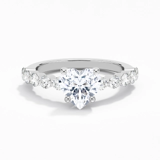 Classic Heart 2.00ct Moissanite Engagement Ring