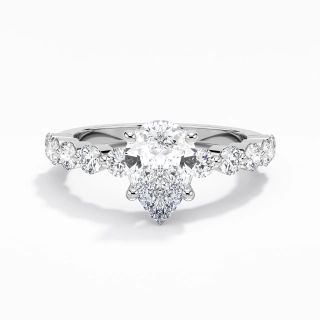 Classic Pear 1.50ct Moissanite Engagement Ring