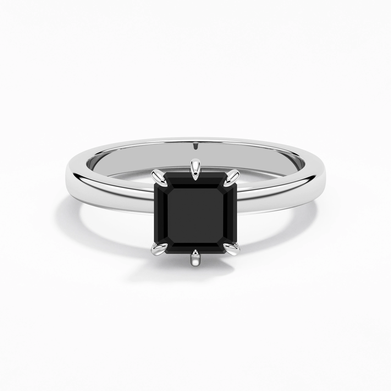 1.50ct Moissanite Zircon cubique Bague de fiançailles Argent sterling 925