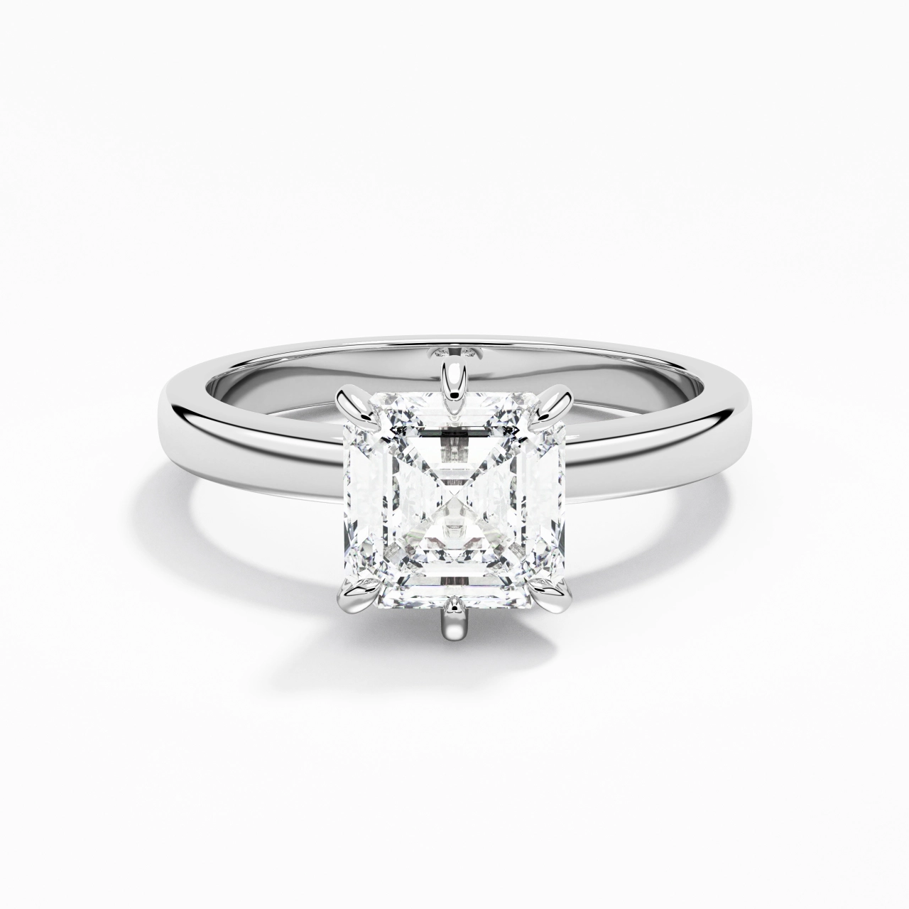 1.50ct Moissanite Moissanite Bague de fiançailles Argent sterling 925