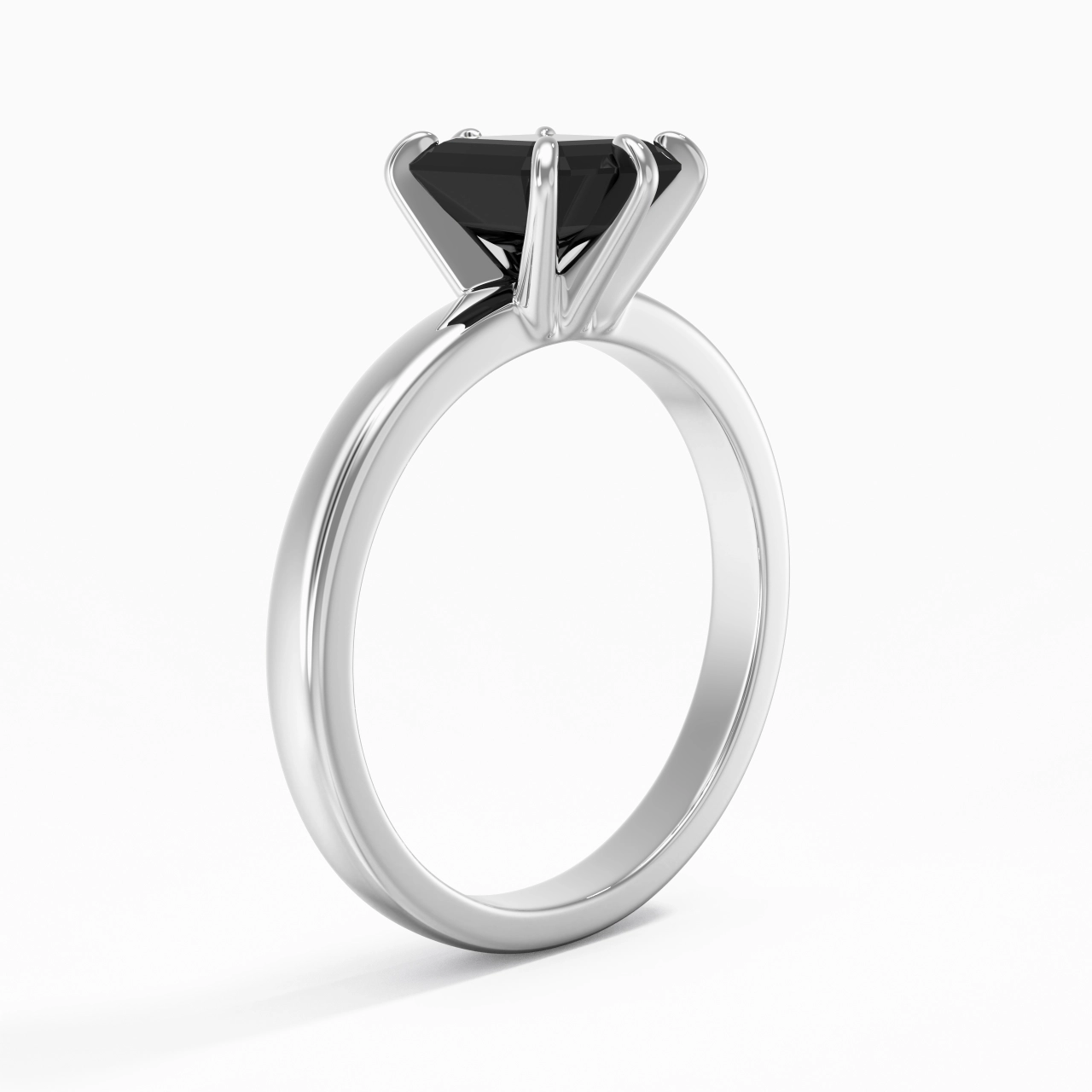 1.50ct Moissanite Zircon cubique Bague de fiançailles Argent sterling 925